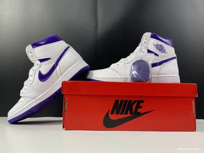Cheap COURT HIGH PURPLE RETRO JORDAN 1 AIR CD0461-151 0602